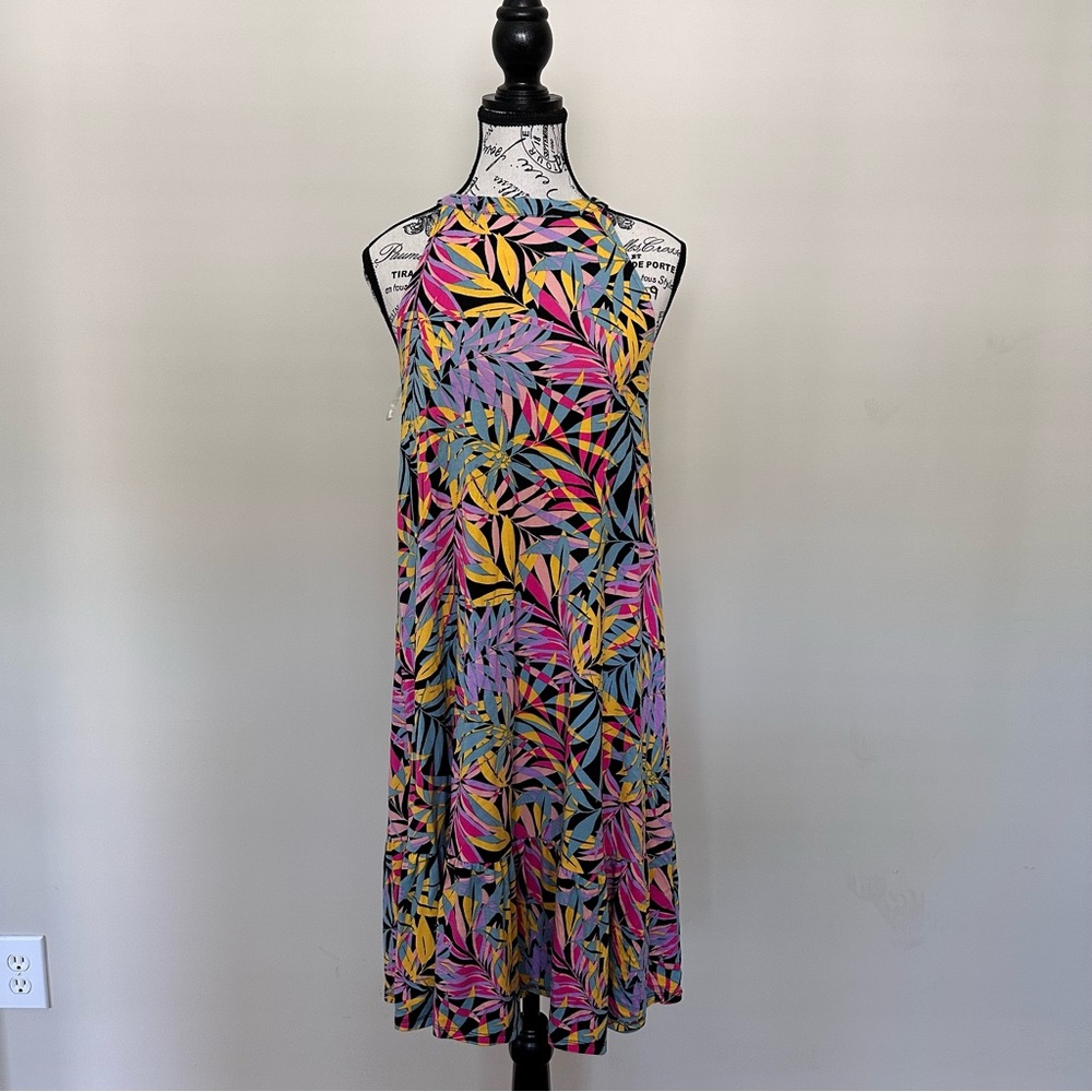 Multicolor Sleeveless Halter Dress